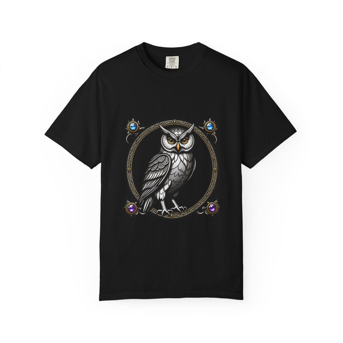 Gothic Owl Crest T-Shirt Graphic