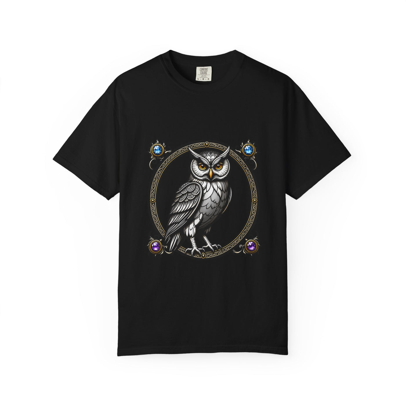 Gothic Owl Crest T-Shirt Graphic