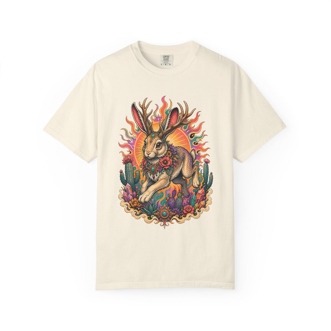Psychedelic Desert Jackalope T-Shirt Graphic