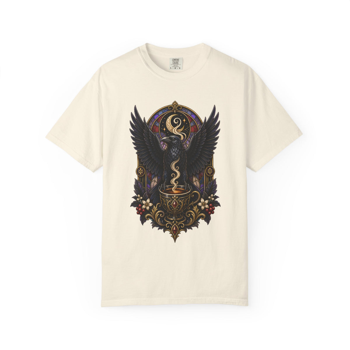 Gothic Espresso Raven T-Shirt Graphic