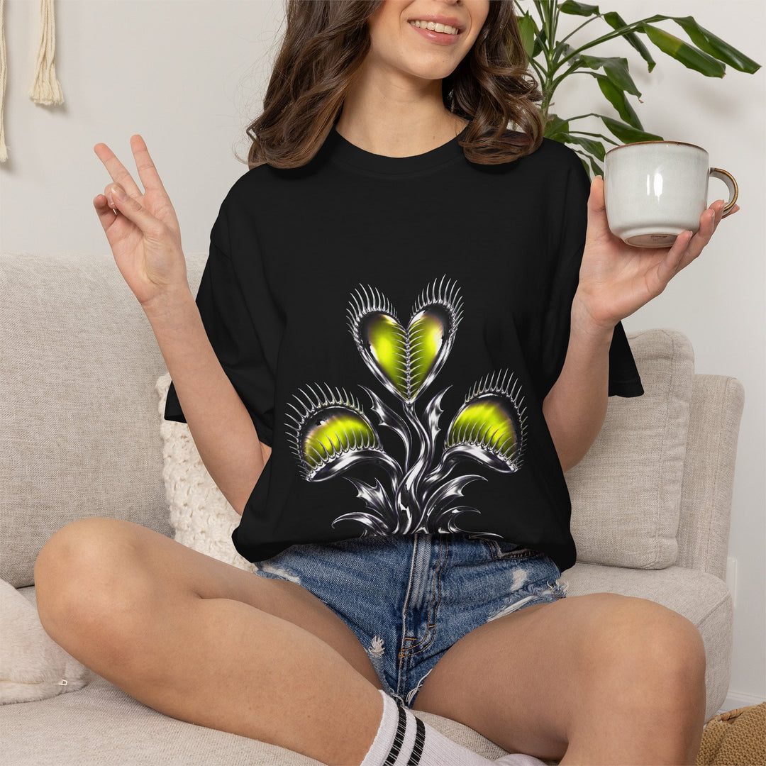 Chrome Venus Flytrap Y2K Graphic Tee
