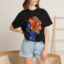 Chrome Moka Hibiscus Retro Floral Graphic Tee
