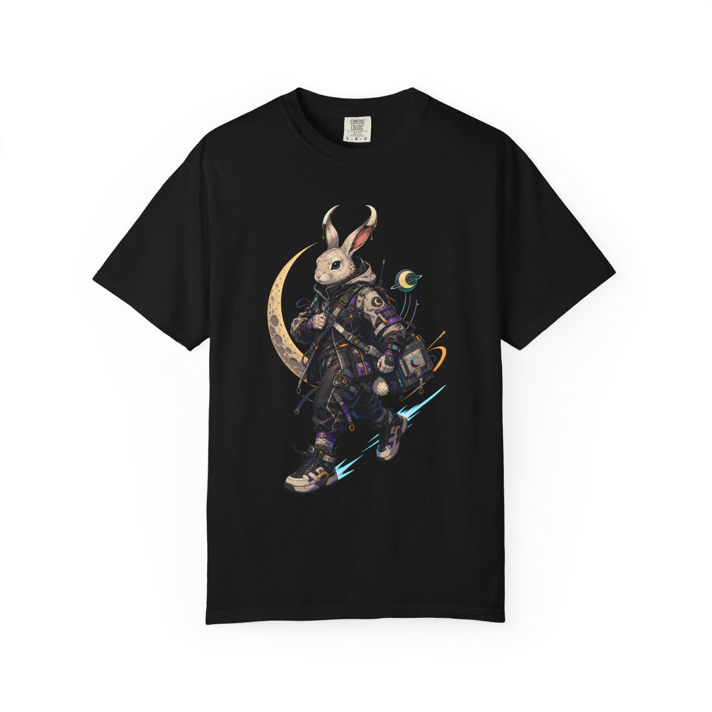Techwear Moon Hare Courier T-Shirt Graphic