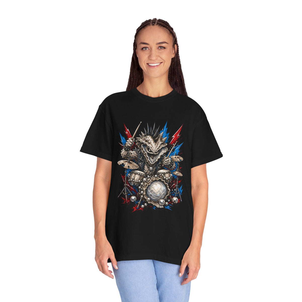 Punk Metal Oyster Drummer T-Shirt Graphic
