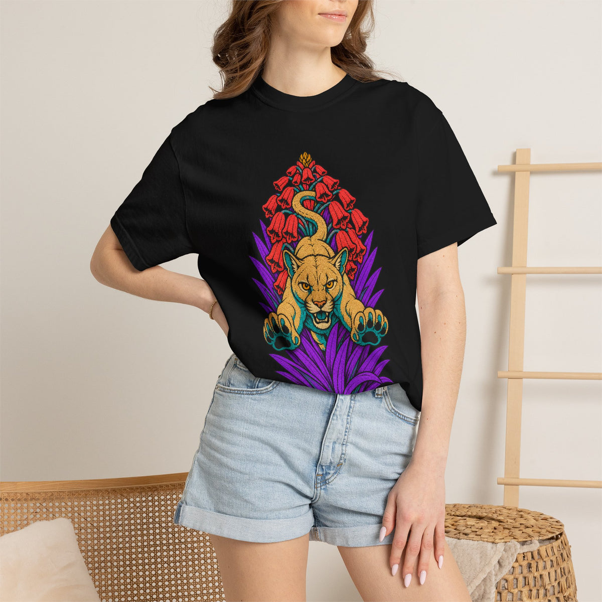 Yucca Puma Embroidered Western Graphic Tee