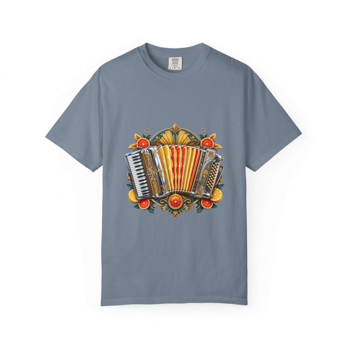 Chrome Folklore Citrus Accordion T-Shirt Graphic