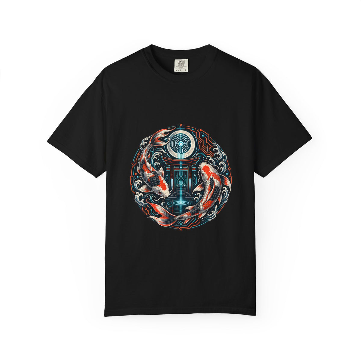 Cyber Koi Shrine Crest T-Shirt Graphic