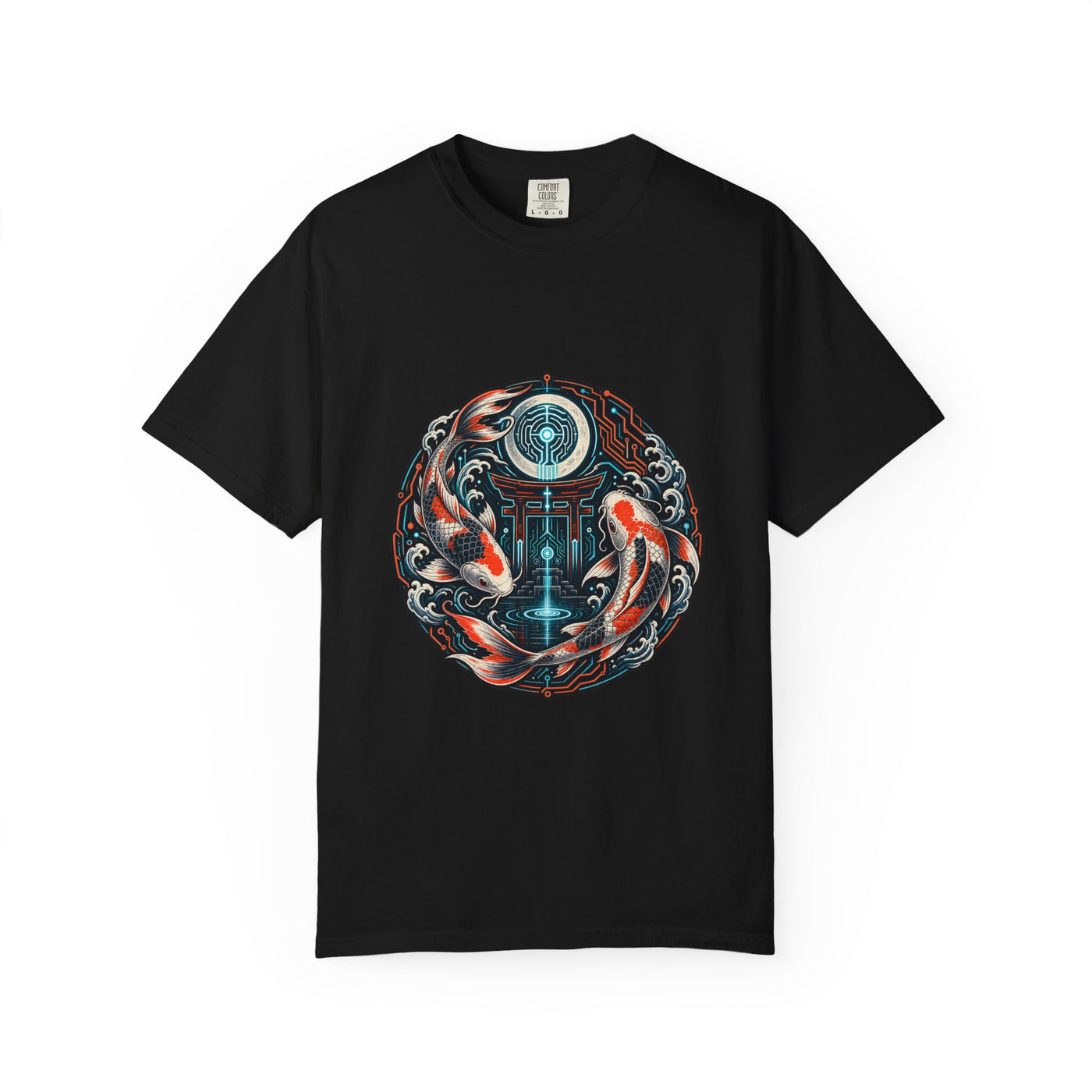 Cyber Koi Shrine Crest T-Shirt Graphic