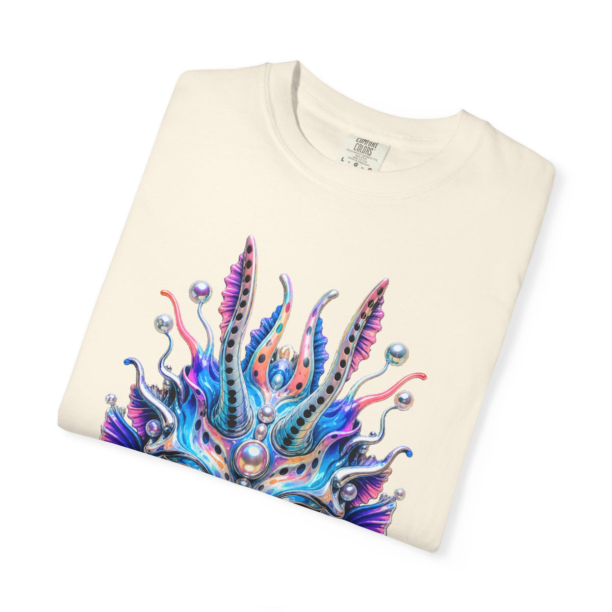 Holographic Sea Slug Rave Mask T-Shirt Graphic