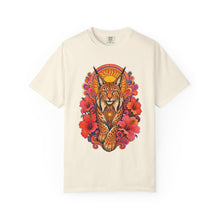 Psychedelic Sun Lynx Hibiscus T-Shirt Graphic