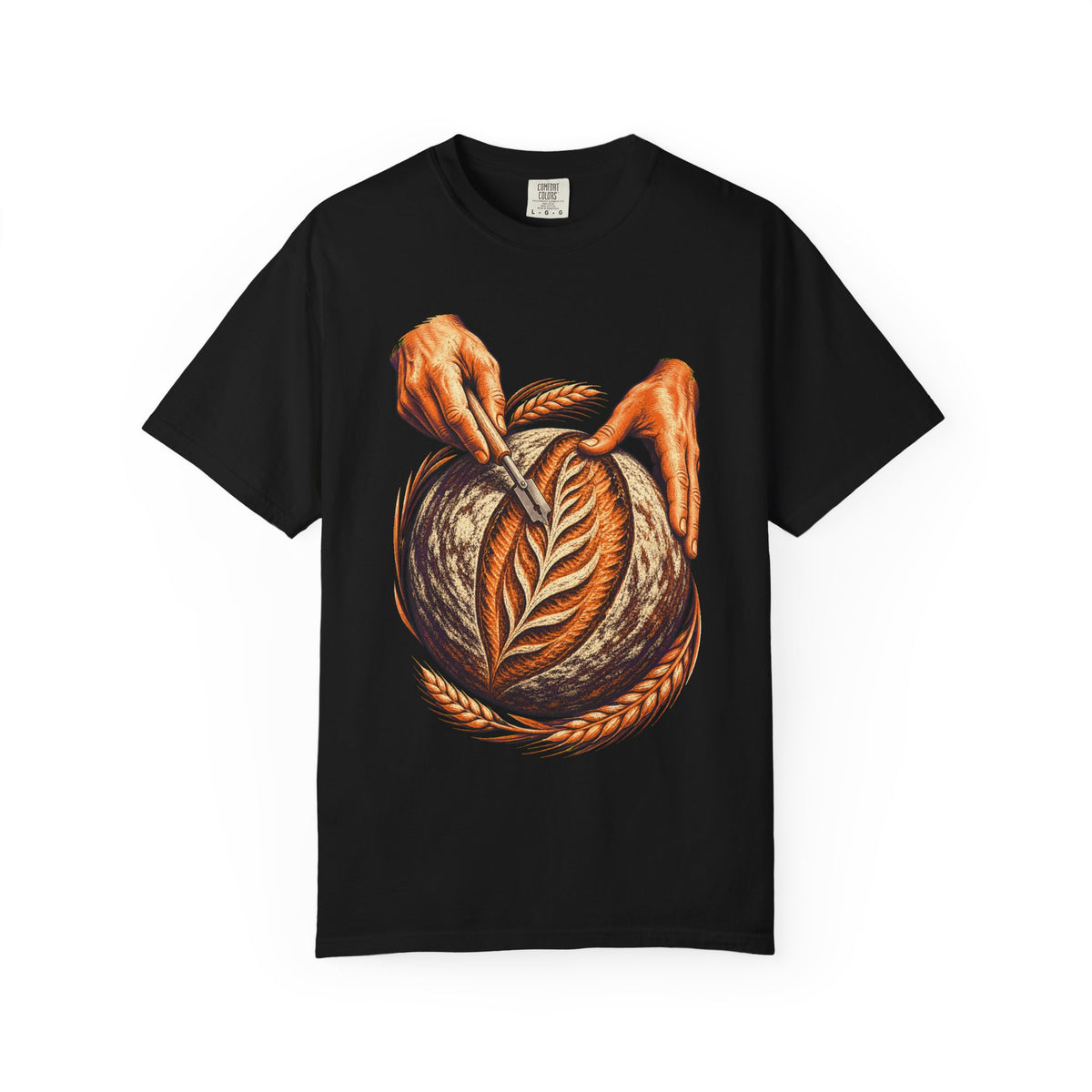 Artisan Bread Scoring Block Print Graphic Tee