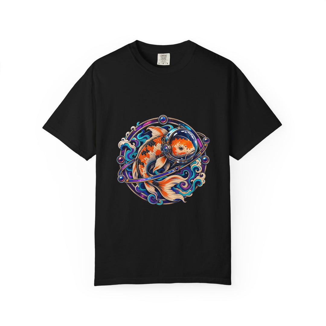 Psychedelic Koi Helmet T-Shirt Graphic