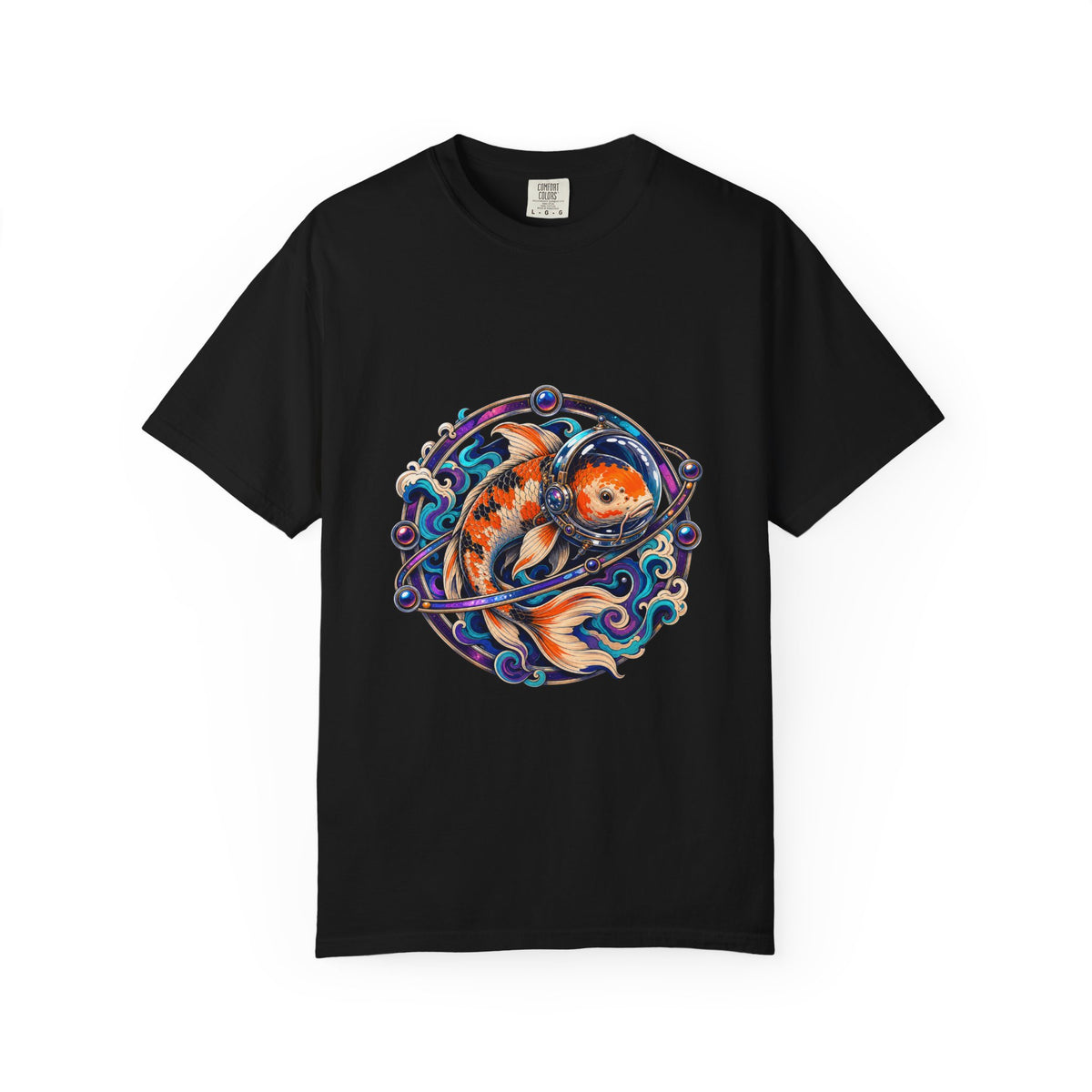 Psychedelic Koi Helmet T-Shirt Graphic