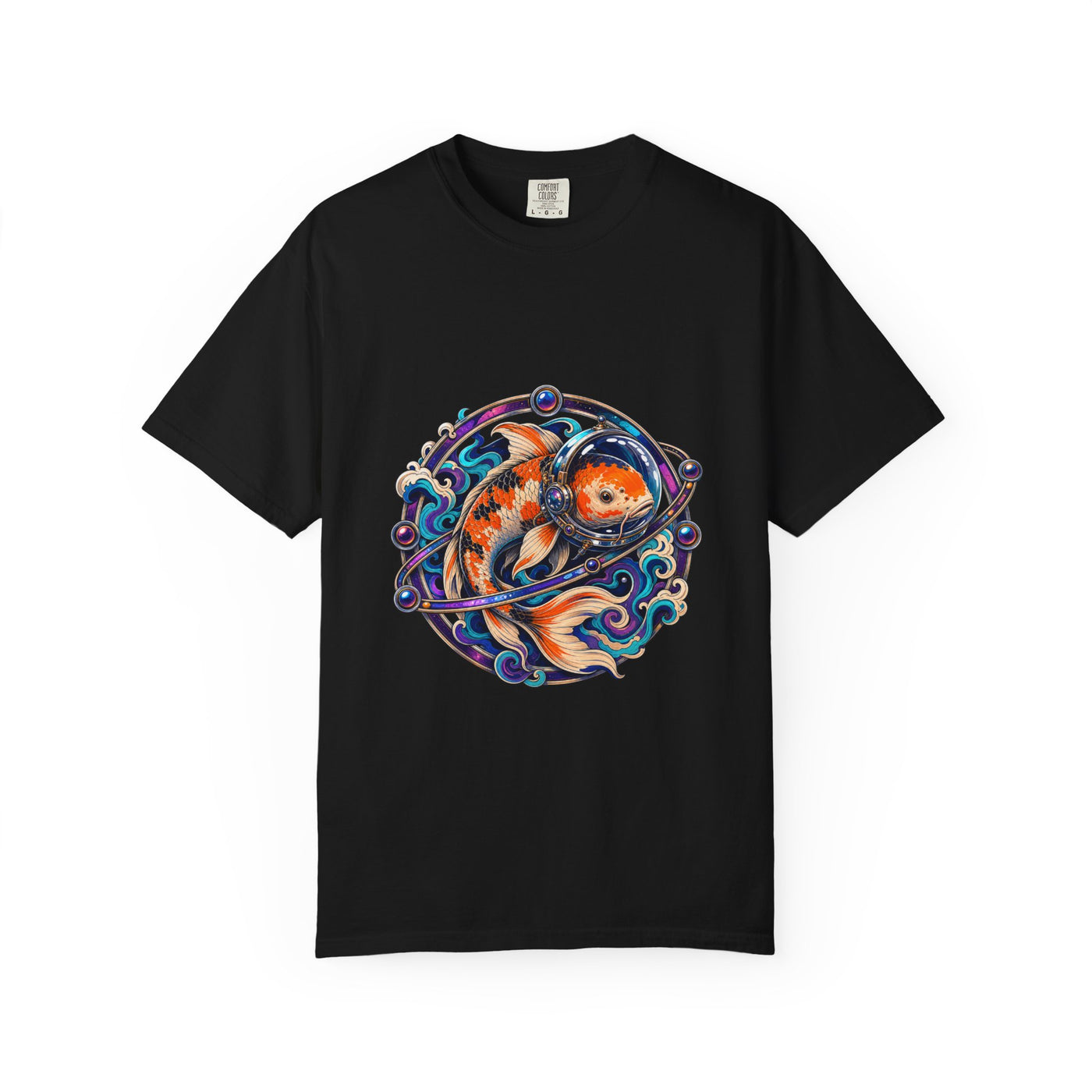 Psychedelic Koi Helmet T-Shirt Graphic