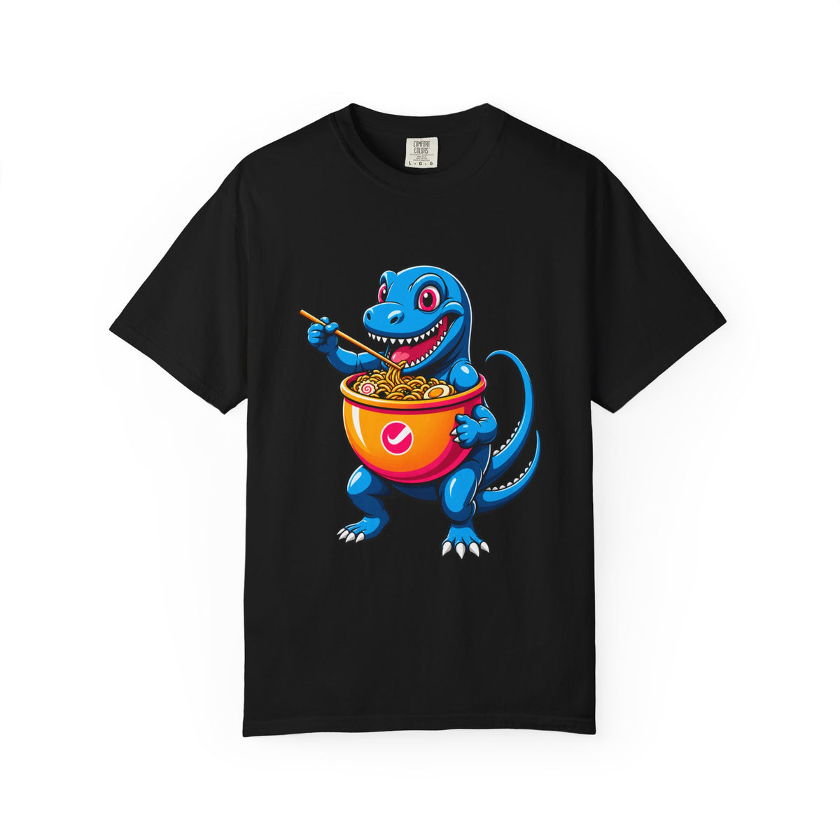 Ramen Dinosaur Cartoon T-Shirt Graphic