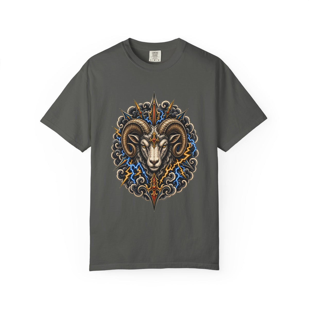 Tattoo Flash Thunder Ram T-Shirt Graphic