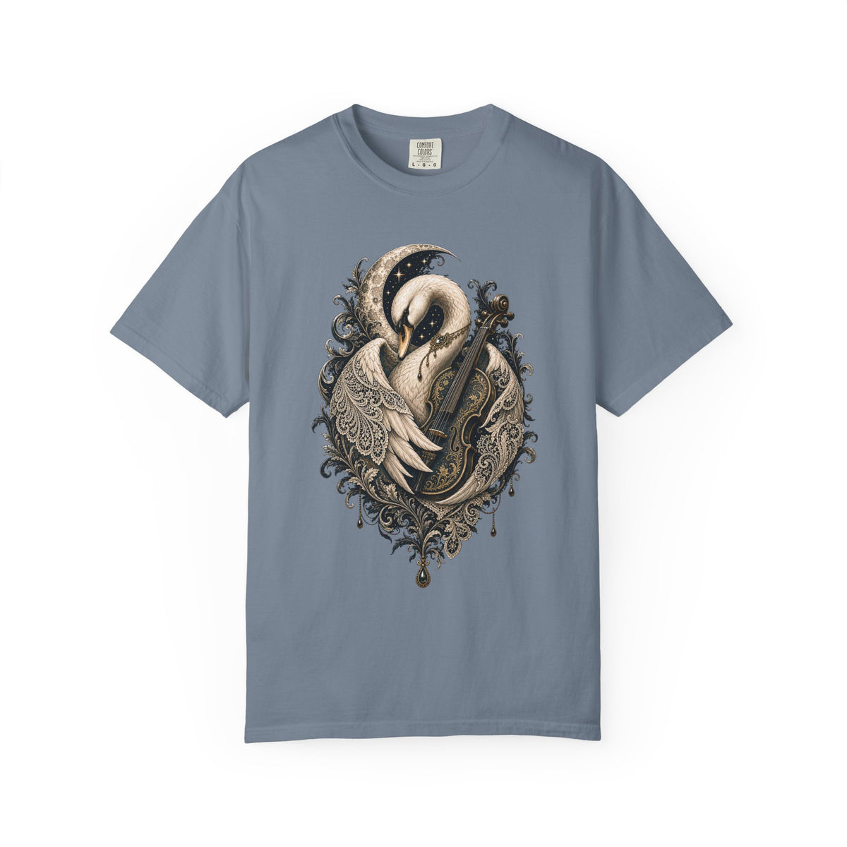 Lacework Lunar Swan Violin T-Shirt Graphic