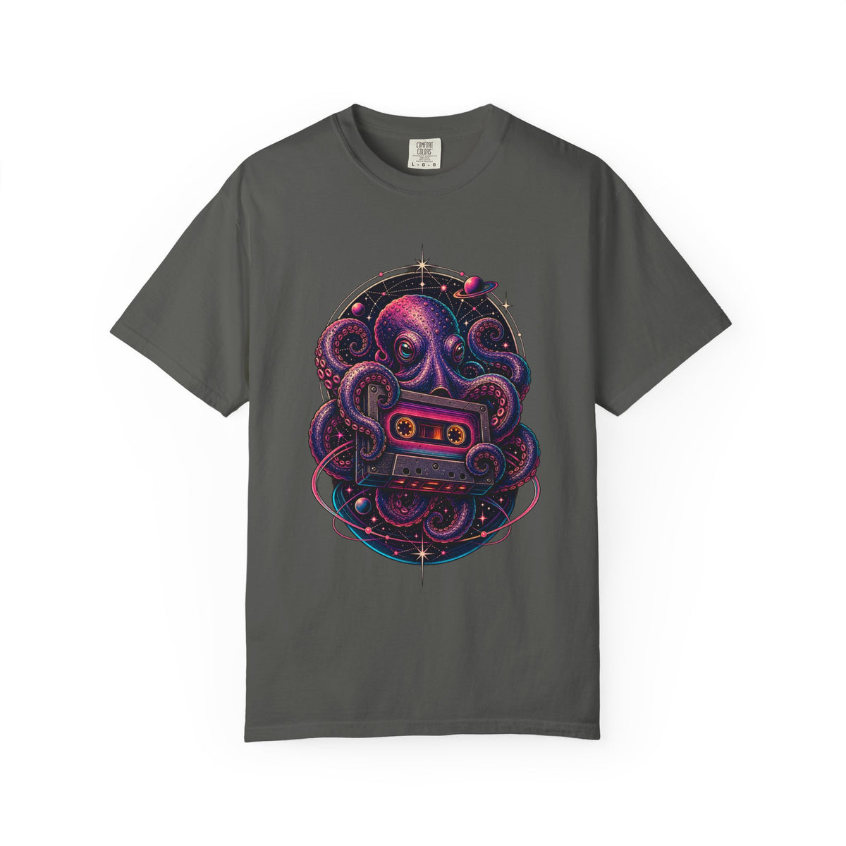 Deep Space Cassette Octopus T-Shirt Graphic