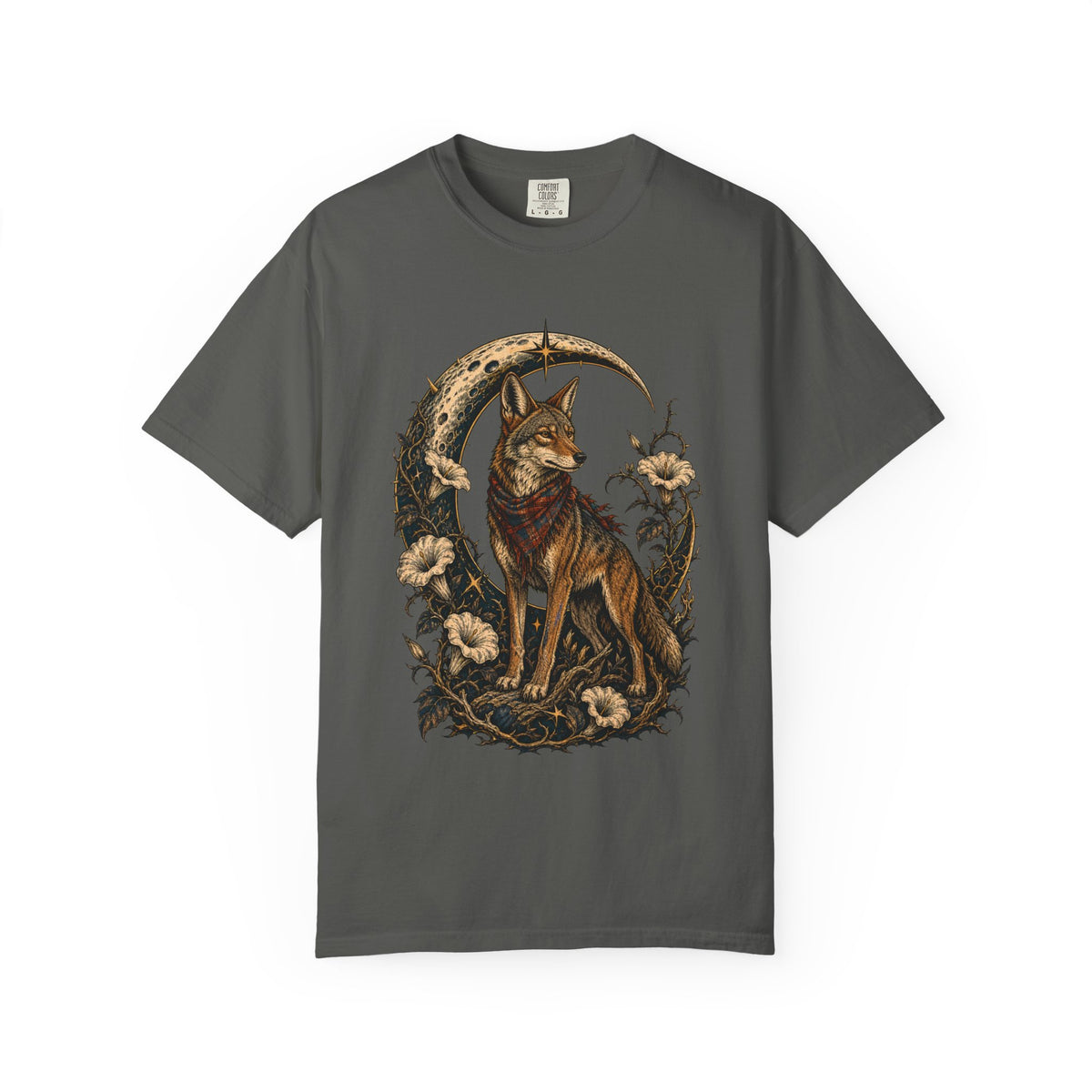 Plaid Moon Coyote Graphic Tee
