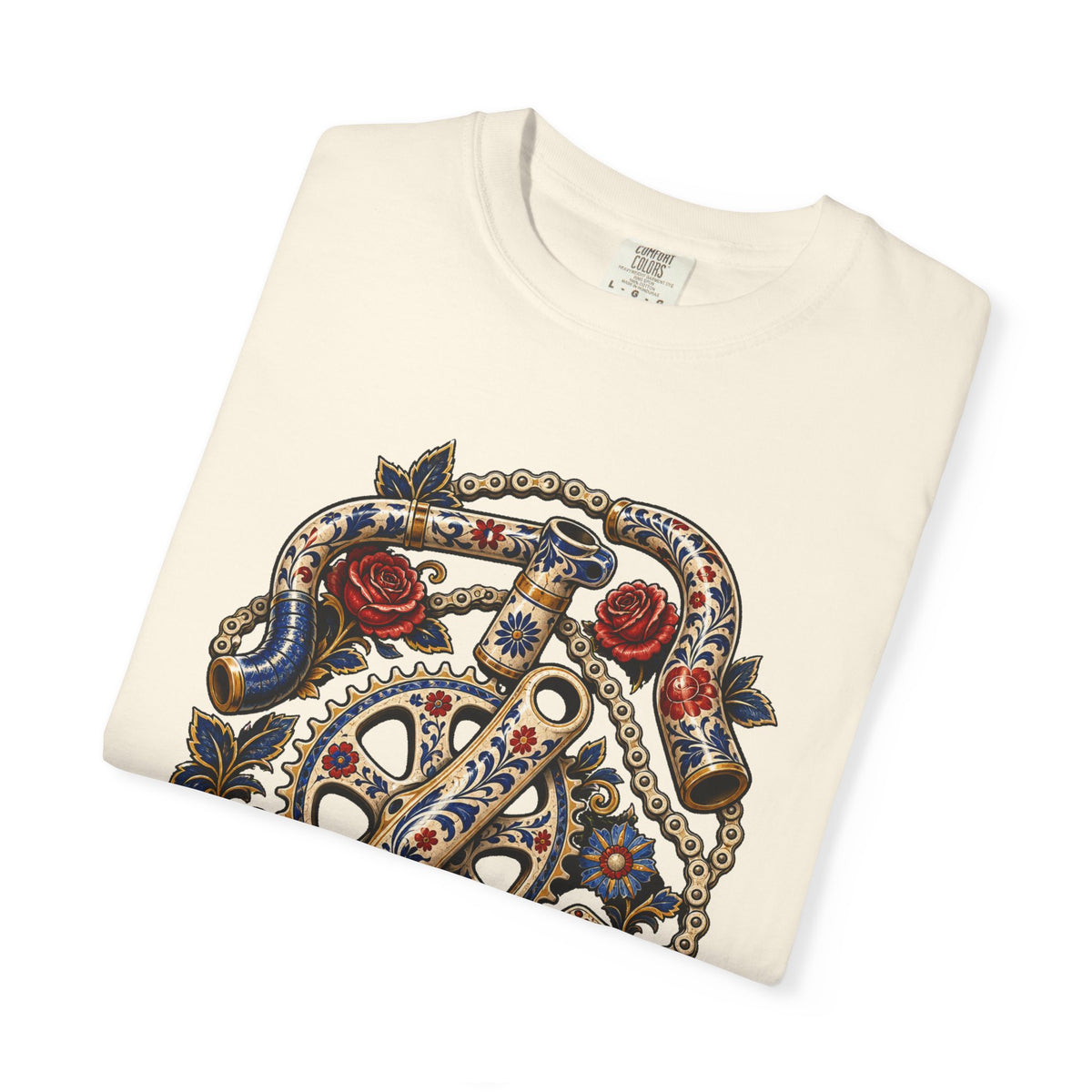 Folk Tattoo Ceramic Bicycle Parts T-Shirt Graphic