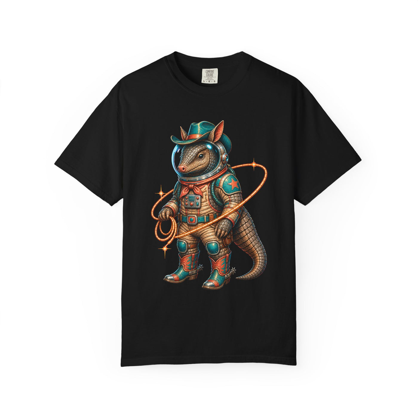 Neon Rodeo Armadillo Astronaut T-Shirt Graphic