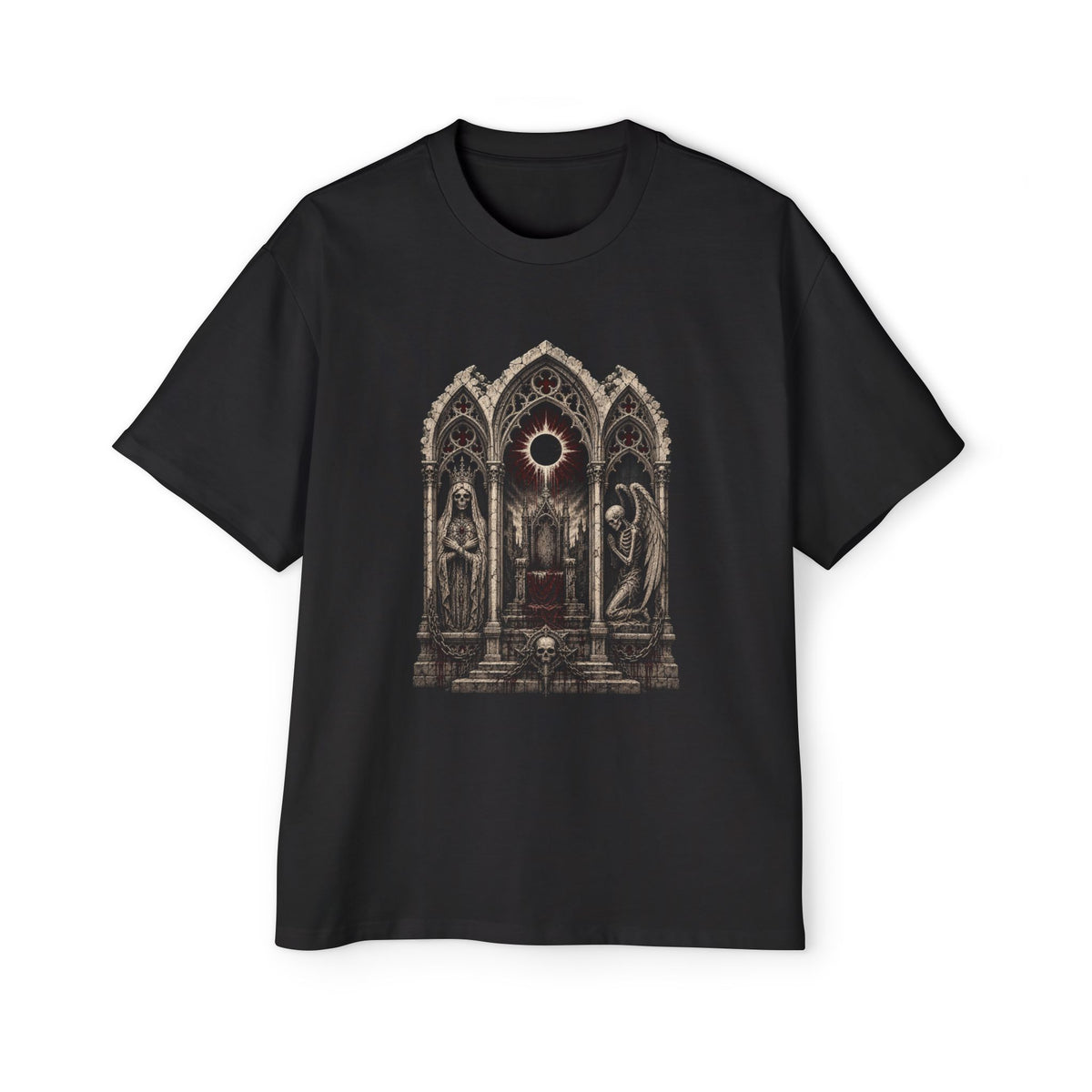 Cathedral Triptych Heavy Oversized Gothic Tee
