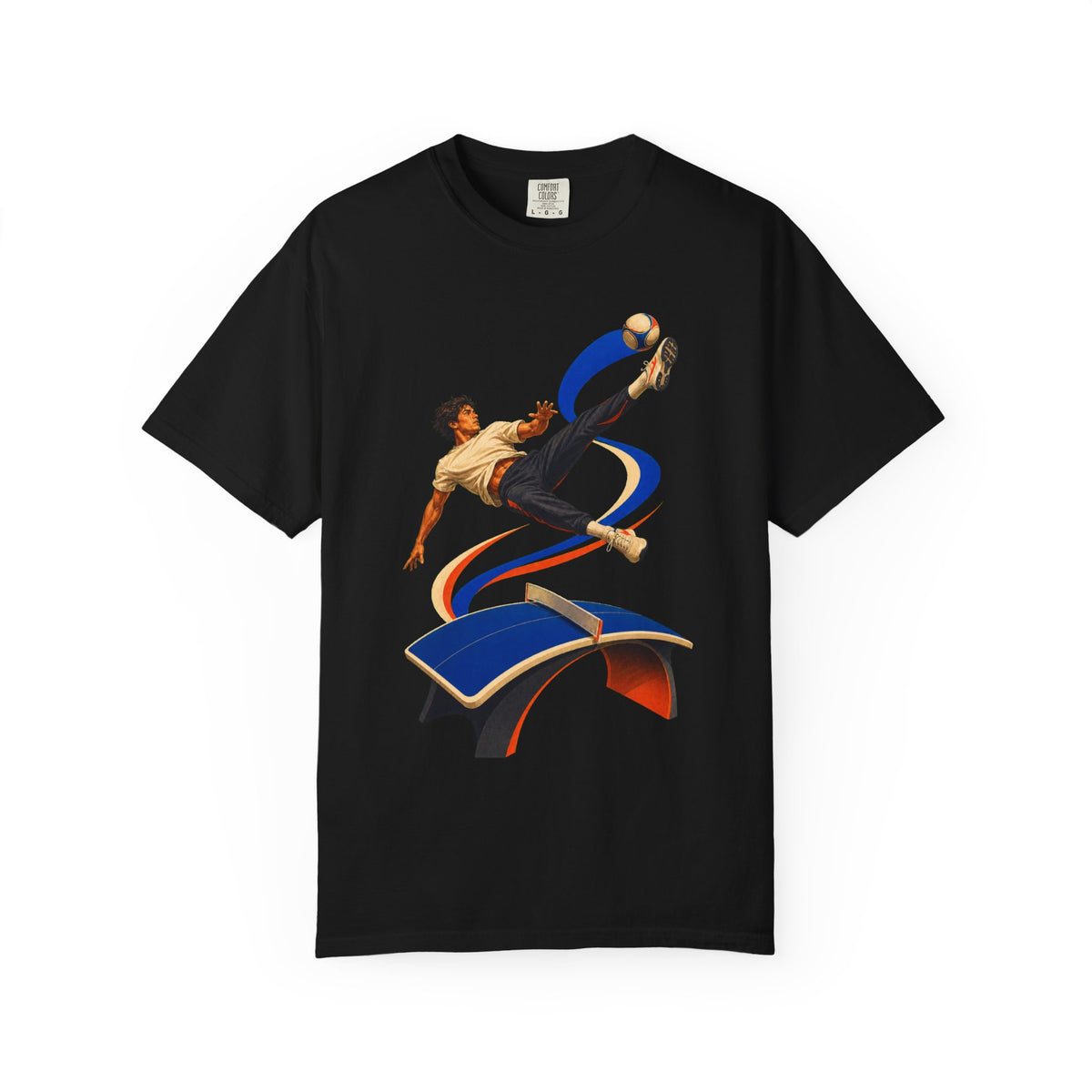 Curved Table Scissor Kick Sport-Luxe Graphic Tee
