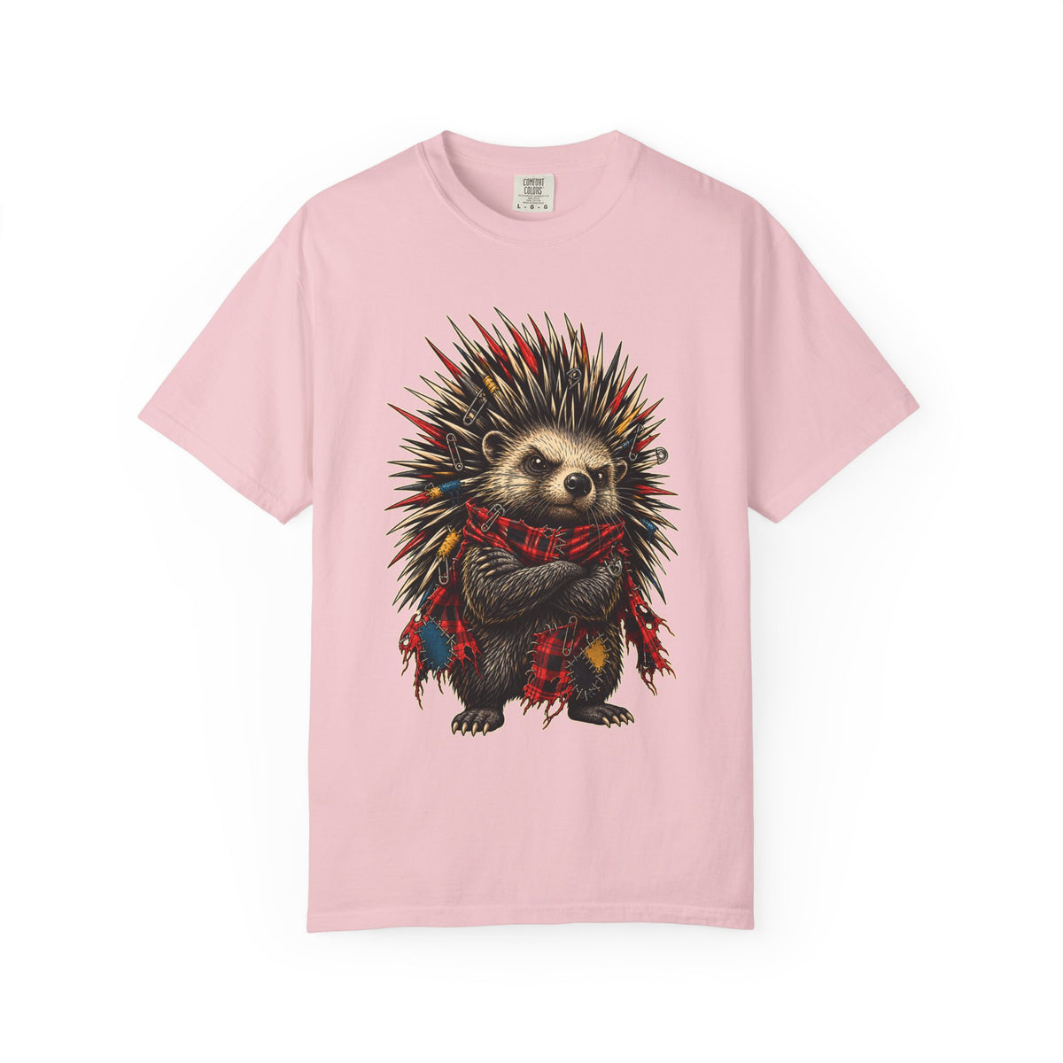 Punk Plaid Porcupine Graphic Tee