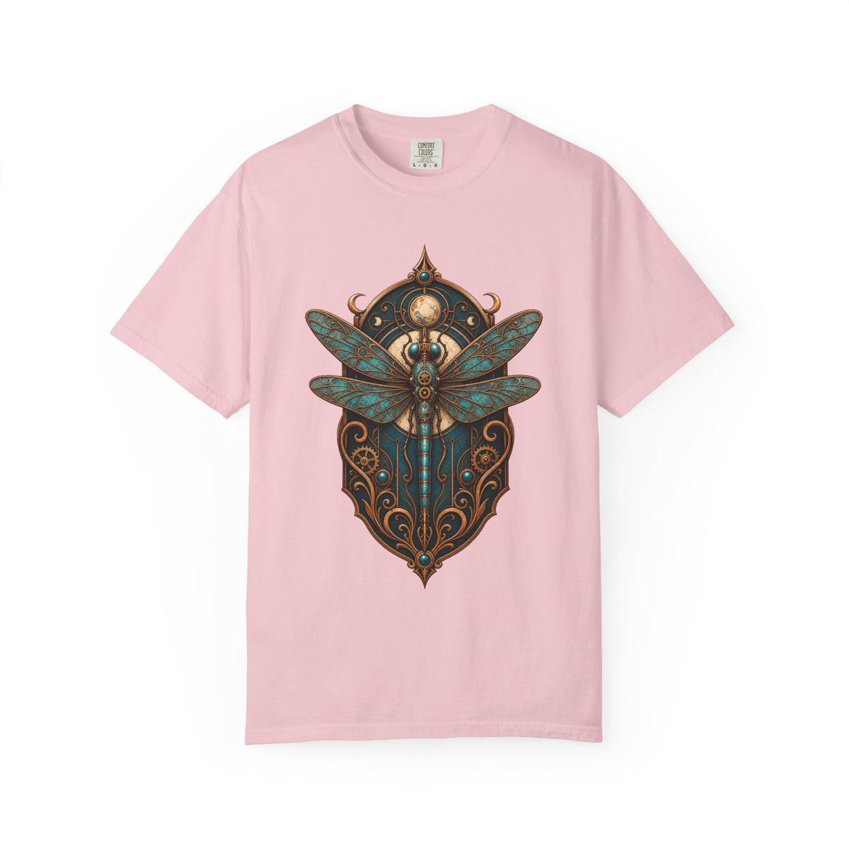 Patina Dragonfly Guardian Crest T-Shirt Graphic