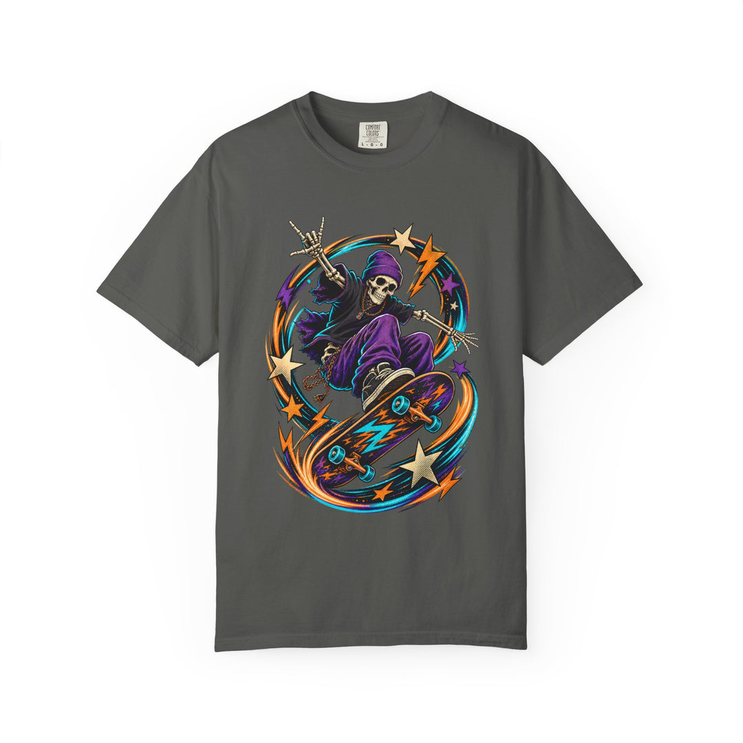 Midnight Skate Skeleton Graphic T-Shirt