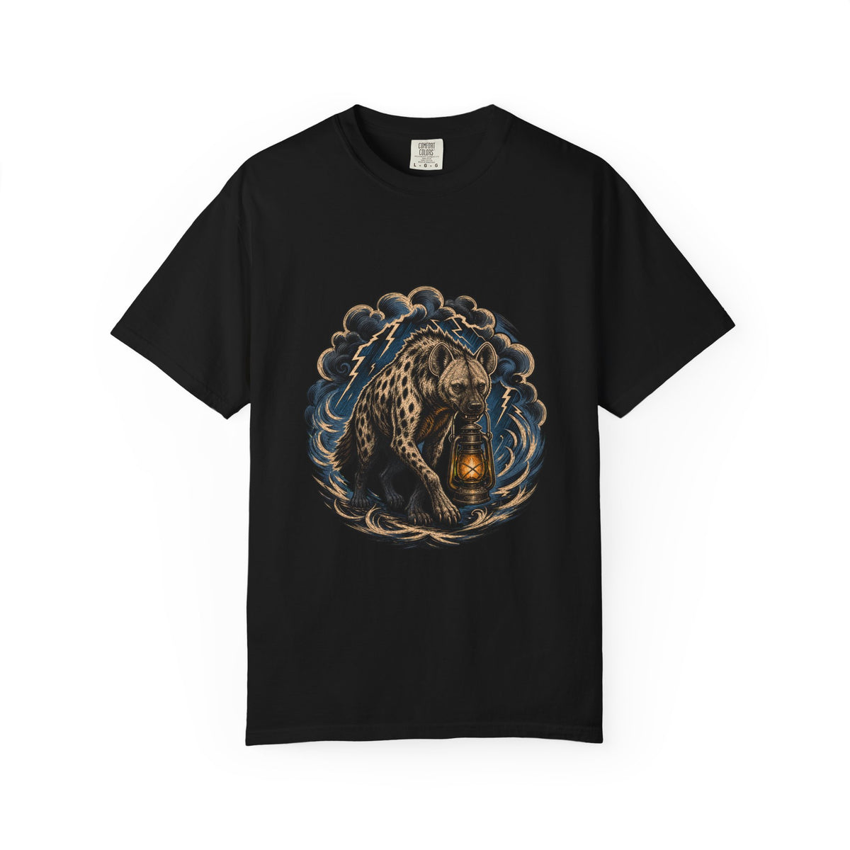 Woodcut Storm Hyena Graphic Tee