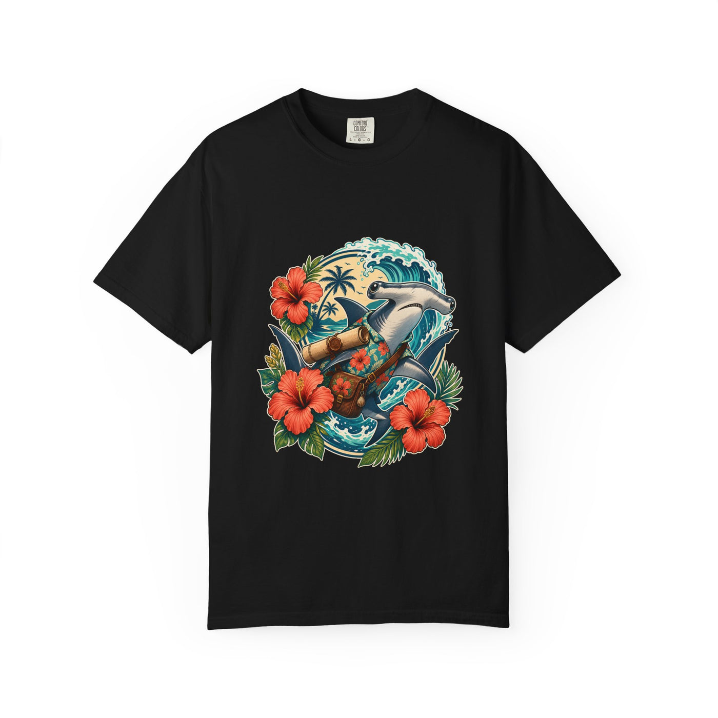 Hibiscus Hammerhead Courier Graphic Tee