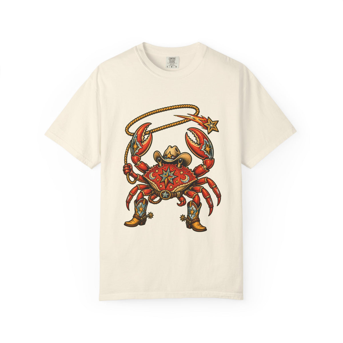 Tattoo Flash Meteor Cowboy Crab T-Shirt Graphic