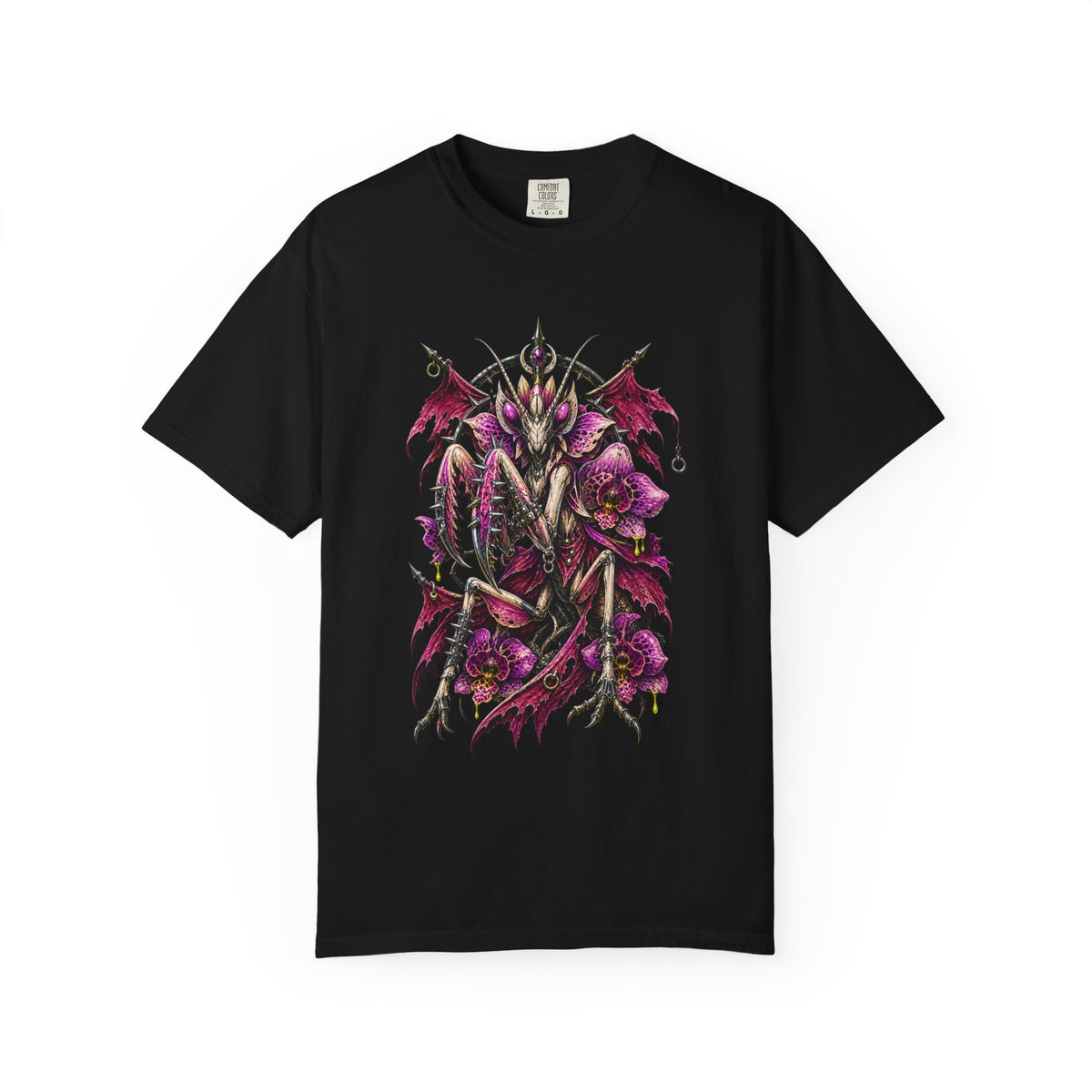 Punk Metal Orchid Mantis Graphic Tee