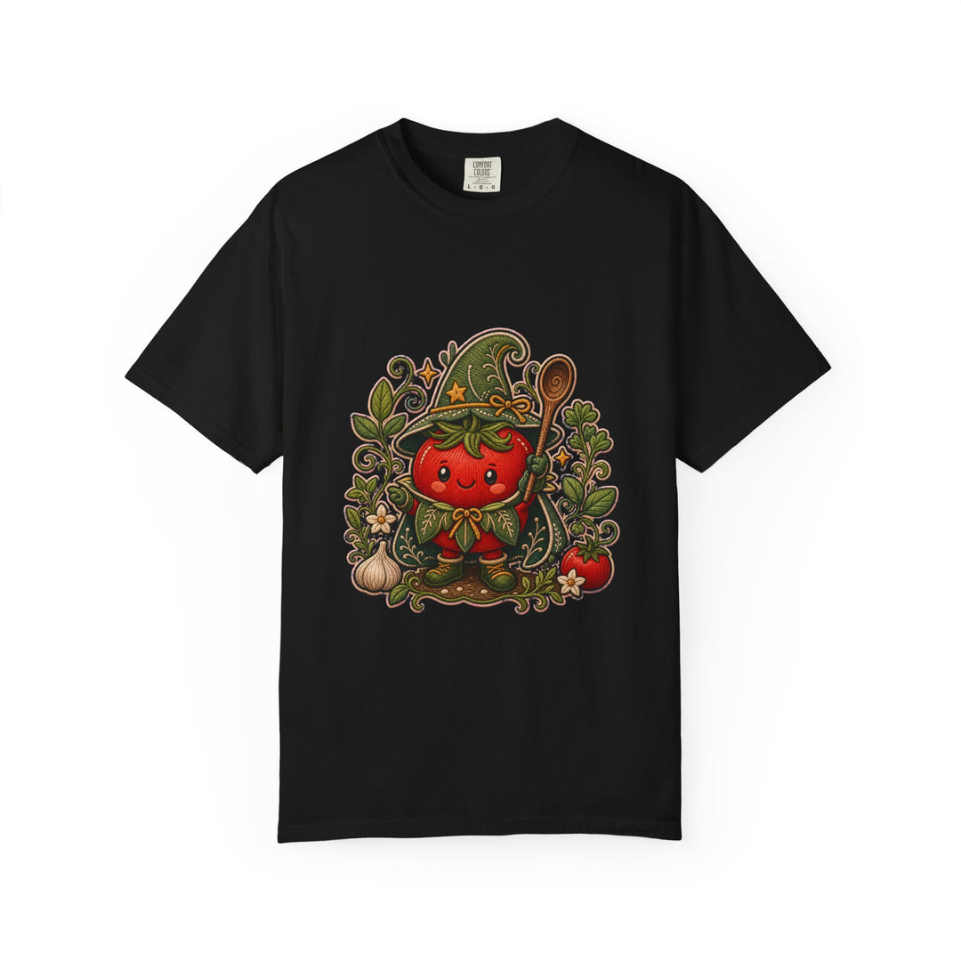 Embroidered Tomato Sorcerer T-Shirt Graphic