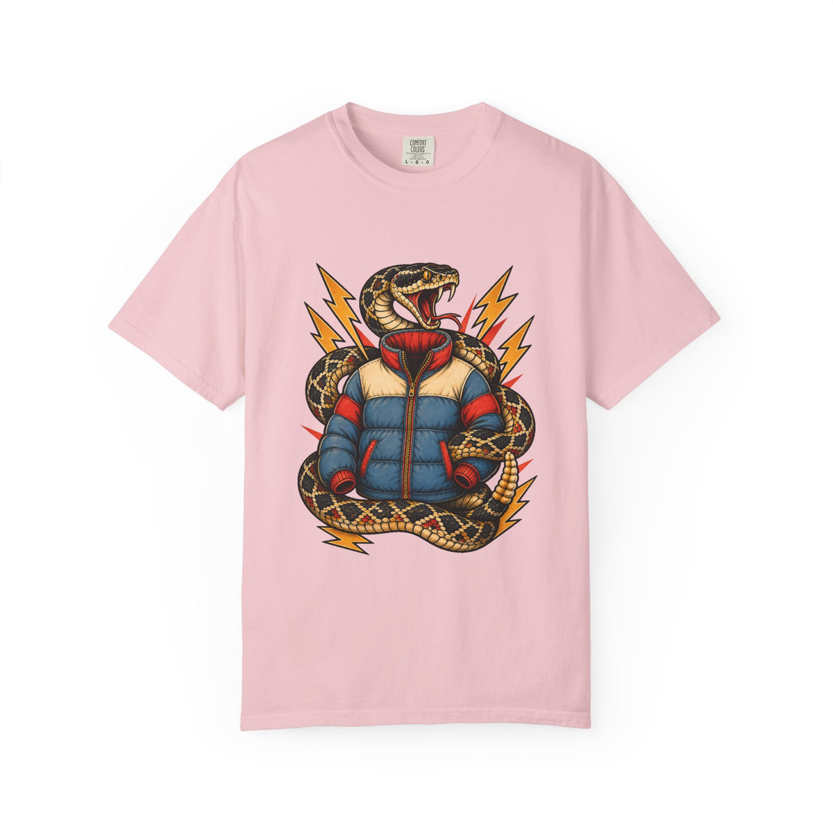 Tattoo Flash Thunder Rattlesnake T-Shirt Graphic