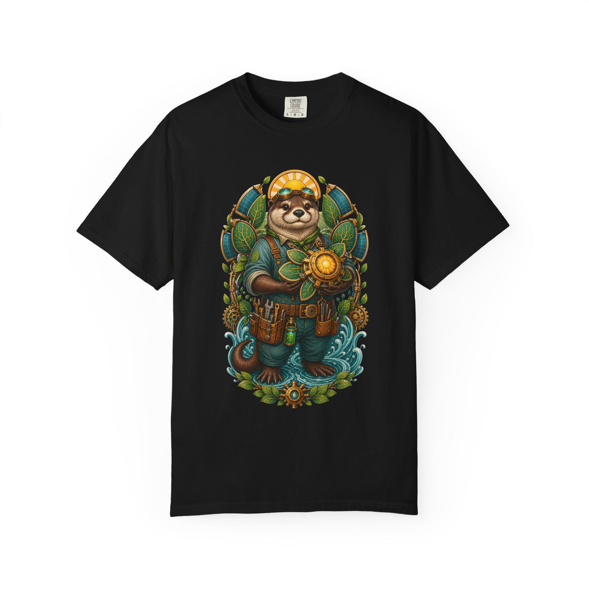 Solarpunk Otter Mechanic Graphic Tee
