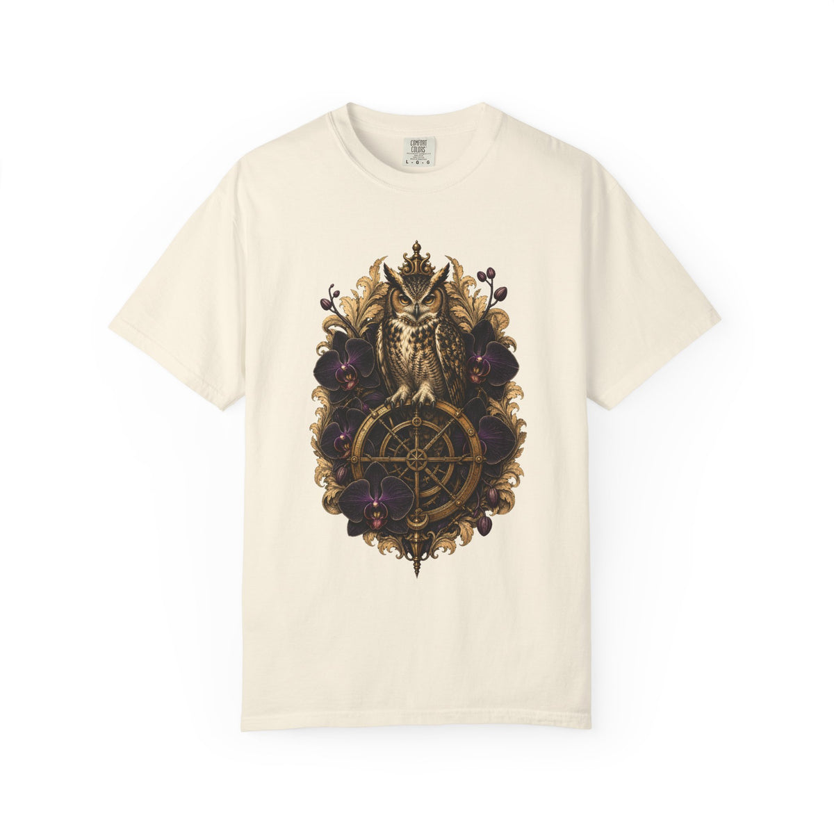 Dark Academia Orchid Owl Graphic Tee