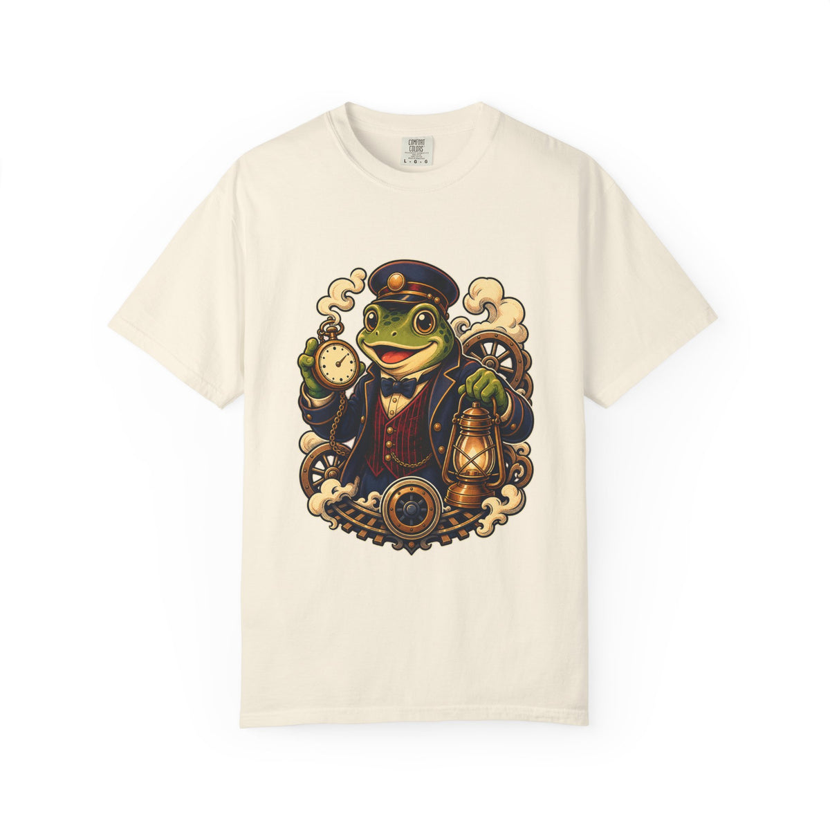 Retro Rail Frog Conductor T-Shirt Graphic