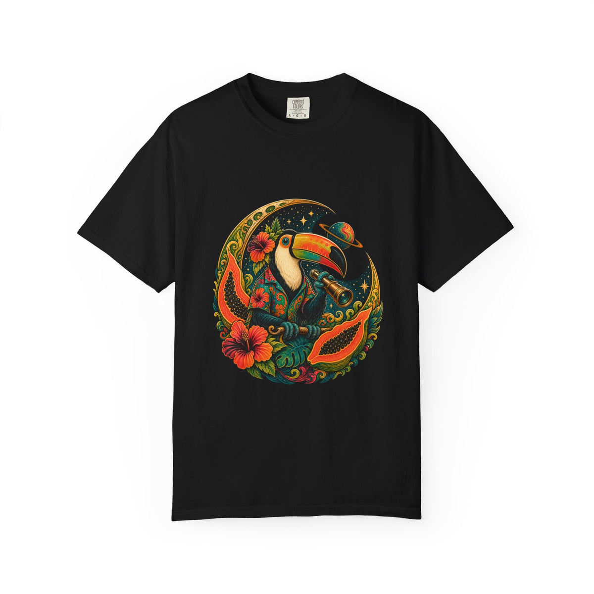 Psychedelic Toucan Stargazer T-Shirt Graphic