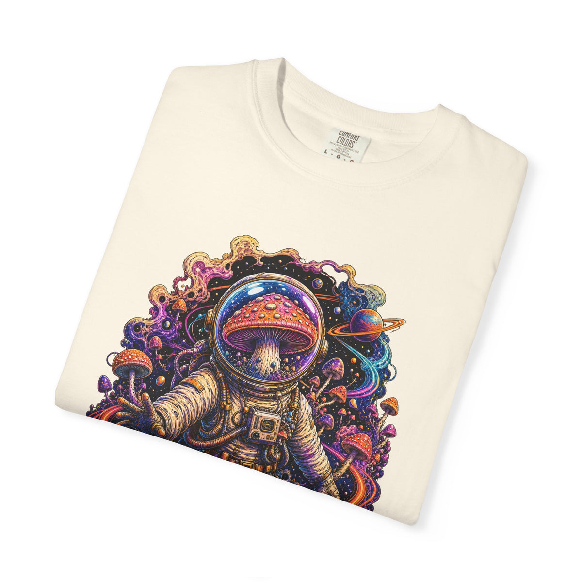 Psychedelic Mushroom Astronaut T-Shirt Graphic