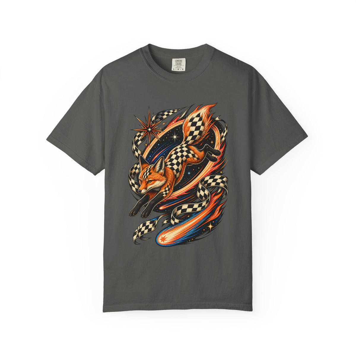 Checkerboard Comet Fox Graphic Tee