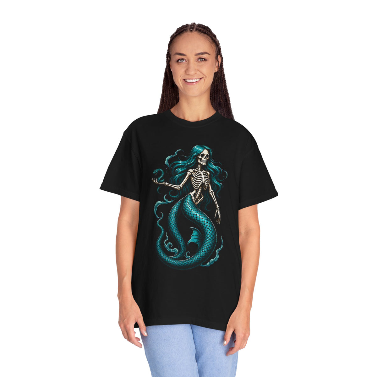 Skeleton Serpent Siren T-Shirt Graphic