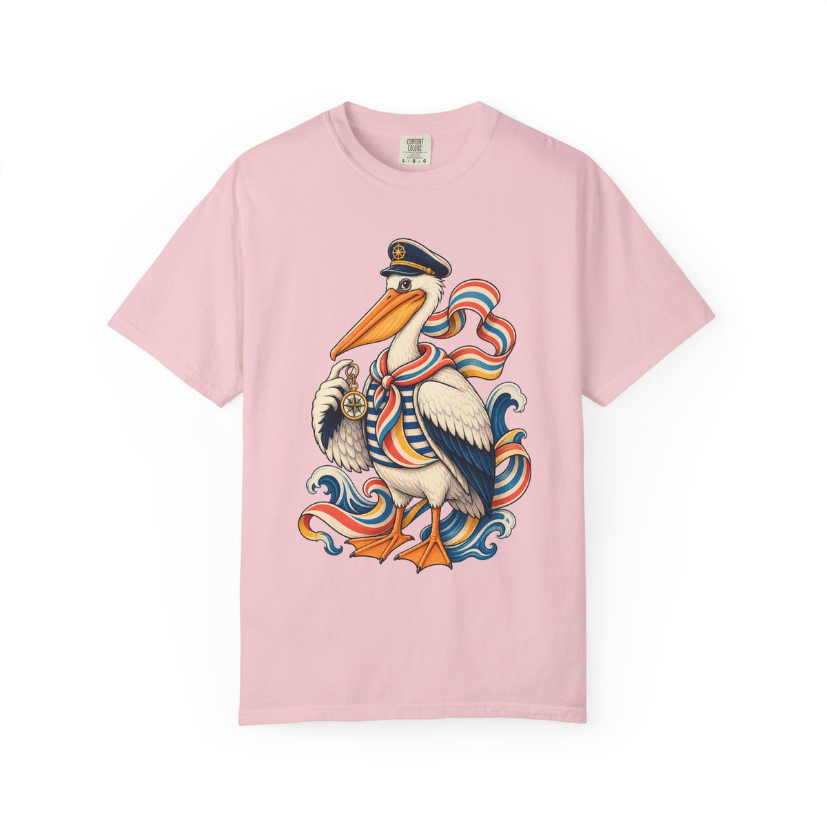 Deck Chair Stripe Pelican Graphic Tee