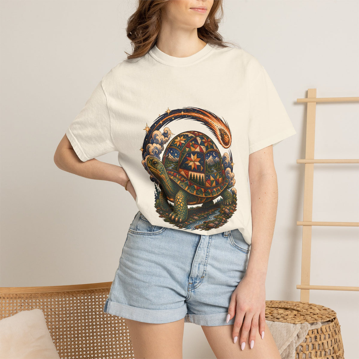 Quilted Meteor Turtle Graphic Tee