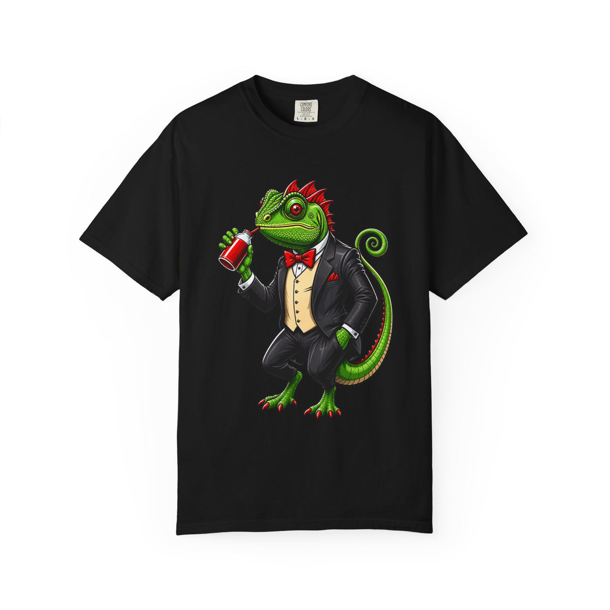 Tuxedo Chameleon Cartoon T-Shirt Graphic