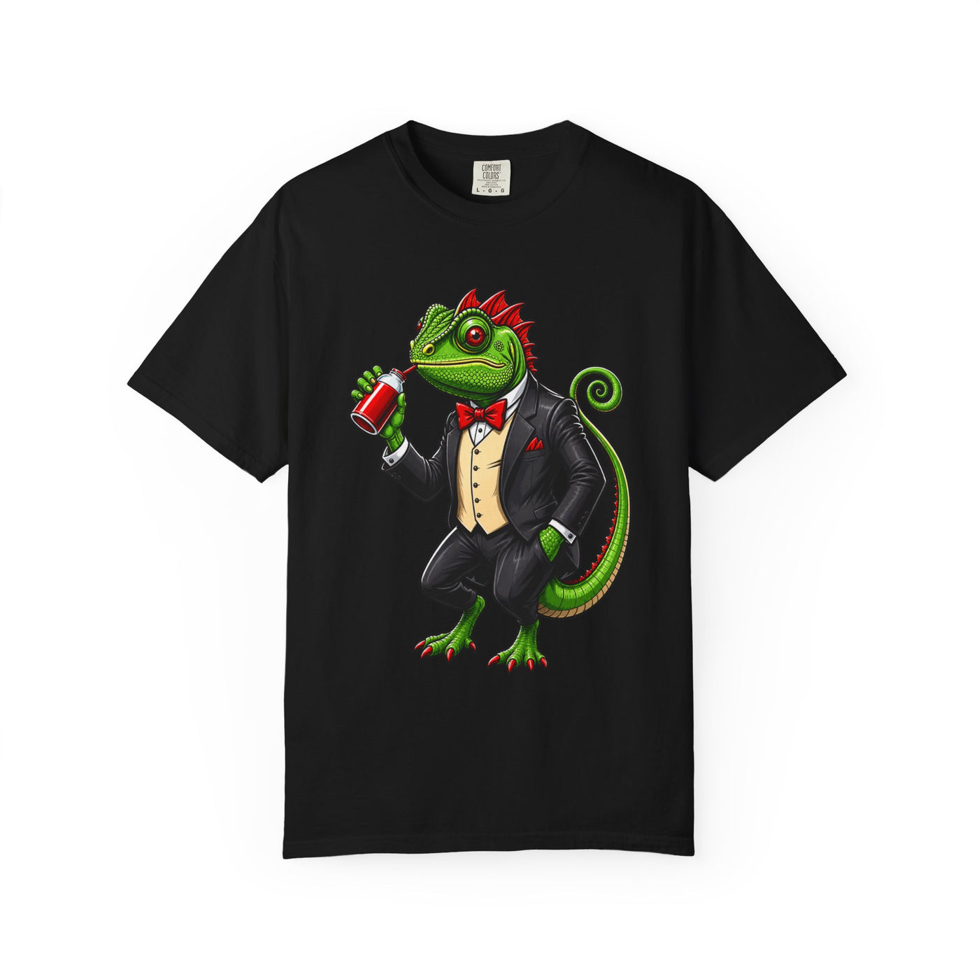 Tuxedo Chameleon Cartoon T-Shirt Graphic