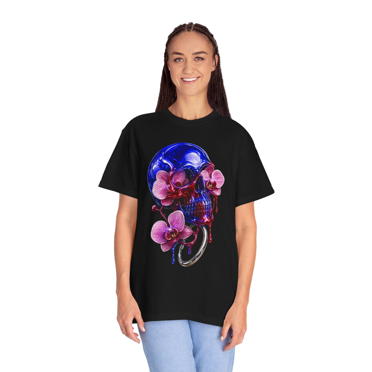 Jelly Resin Skull Orchid Graphic Tee
