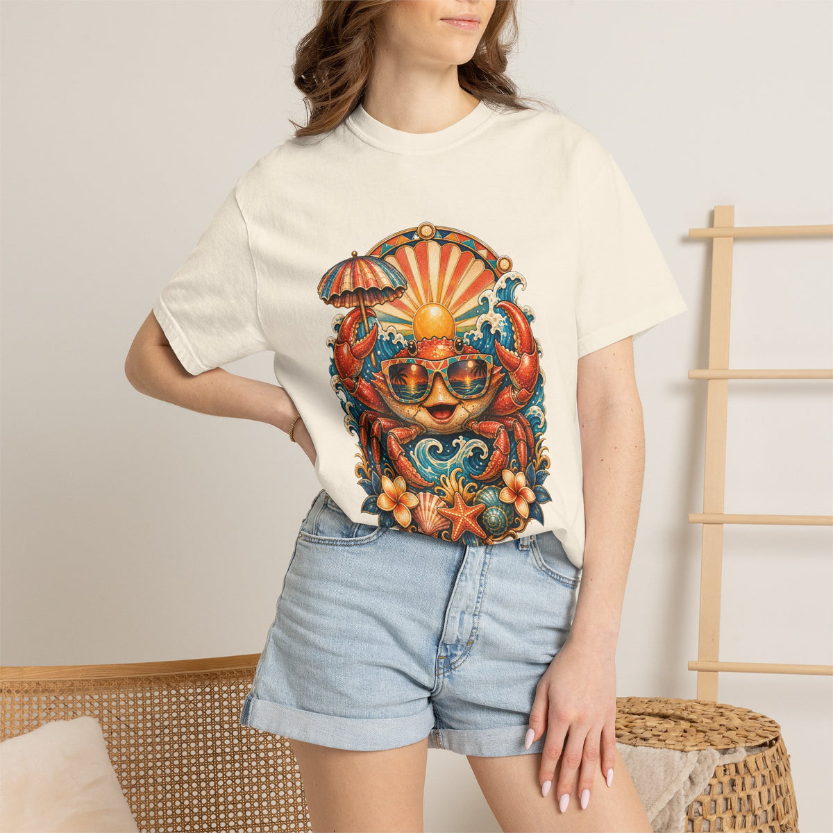 Retro Resort Crab T-Shirt Graphic