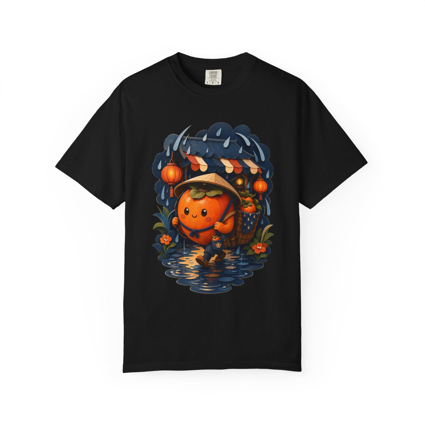 Paper Cut Monsoon Market Persimmon T-Shirt Graphic